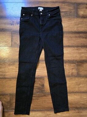 H&M Black Women's Skinny Jeans - Mid Rise Stretch